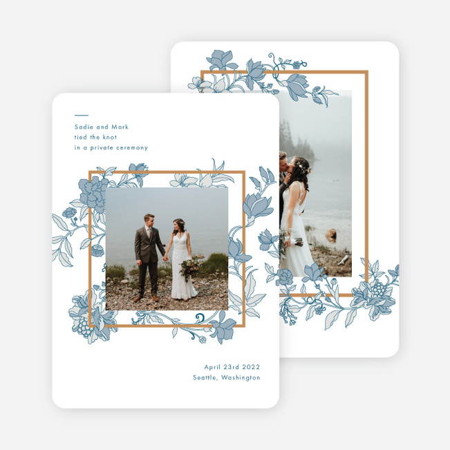 Nature’s Bounty Wedding Announcements - Blue