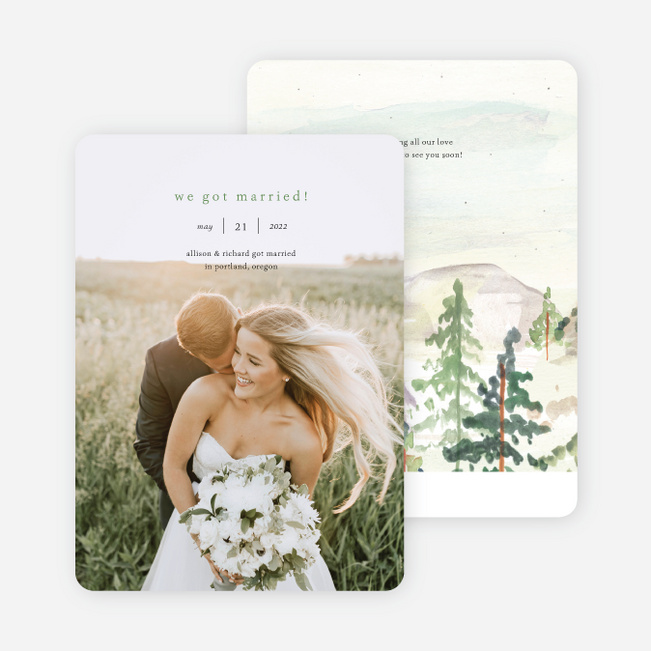 Tahoe Inspired Wedding Announcements - Multi