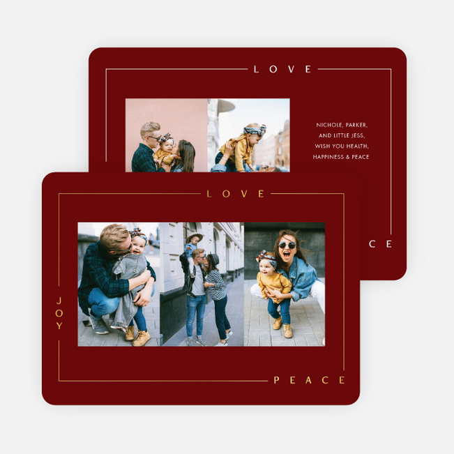 All Connected Multi Photo Holiday Cards - Yellow