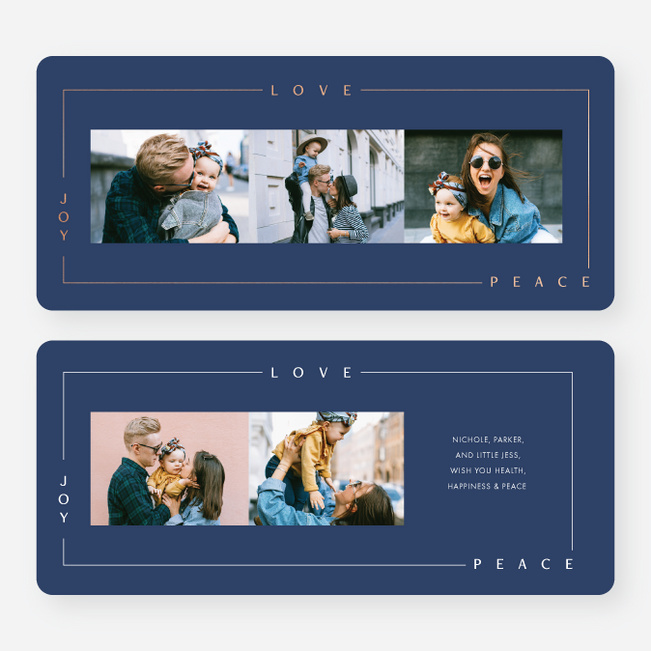 All Connected Multi Photo Holiday Cards - Pink