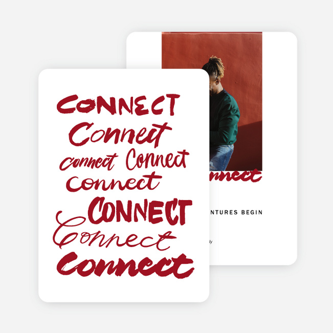Stay Connected Christmas Photo Cards & Holiday Photo Cards - Red