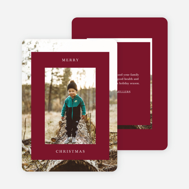 Framed Perfection Christmas Cards - Red