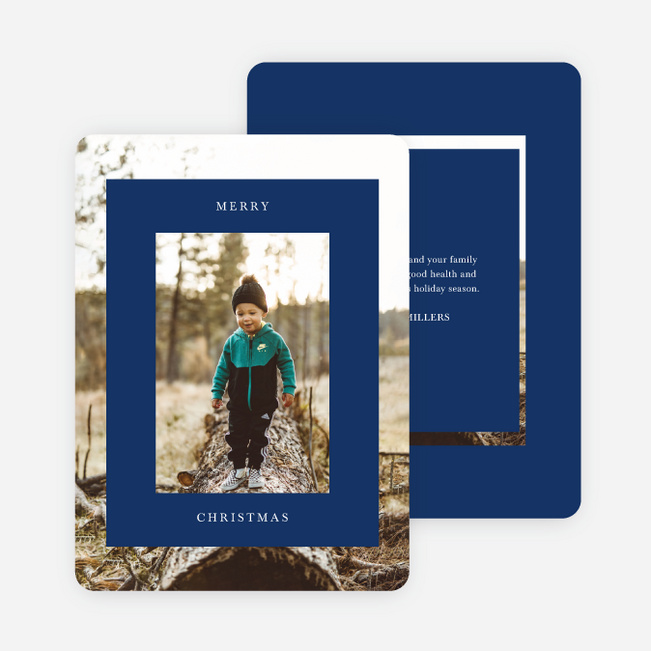 Framed Perfection Christmas Cards - Blue