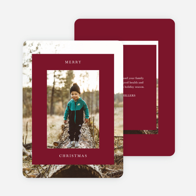 Framed Perfection Christmas Cards - Red