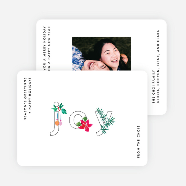 Joy to Bring Christmas Photo Cards & Holiday Photo Cards - White