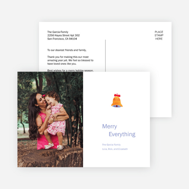 Winter Necessities Holiday Postcards - Blue