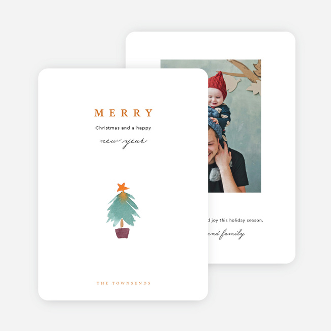Seasonal Symbol Christmas Cards - Orange