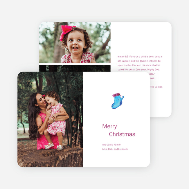 Winter Necessities Christmas Cards - Purple