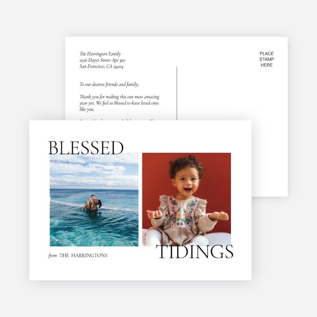 Subtle Greeting Christmas Cards - White