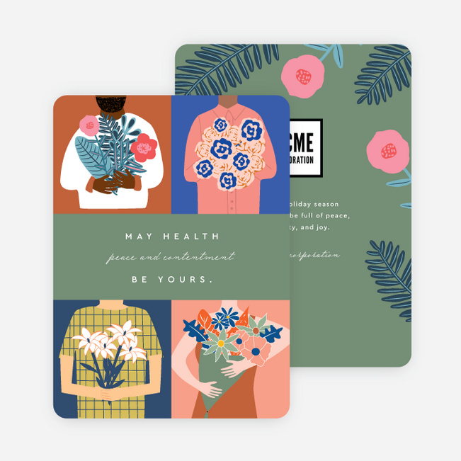 Shared Message Business and Corporate Holiday Cards - Multi