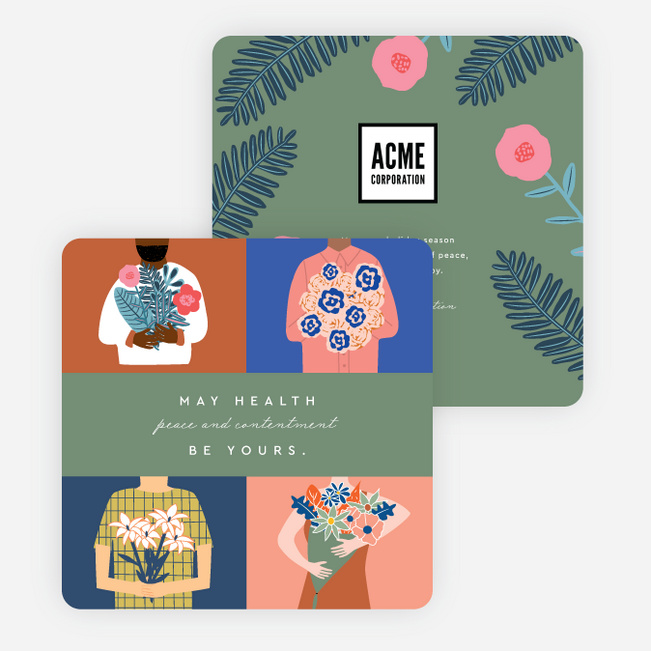 Shared Message Business and Corporate Holiday Cards - Multi