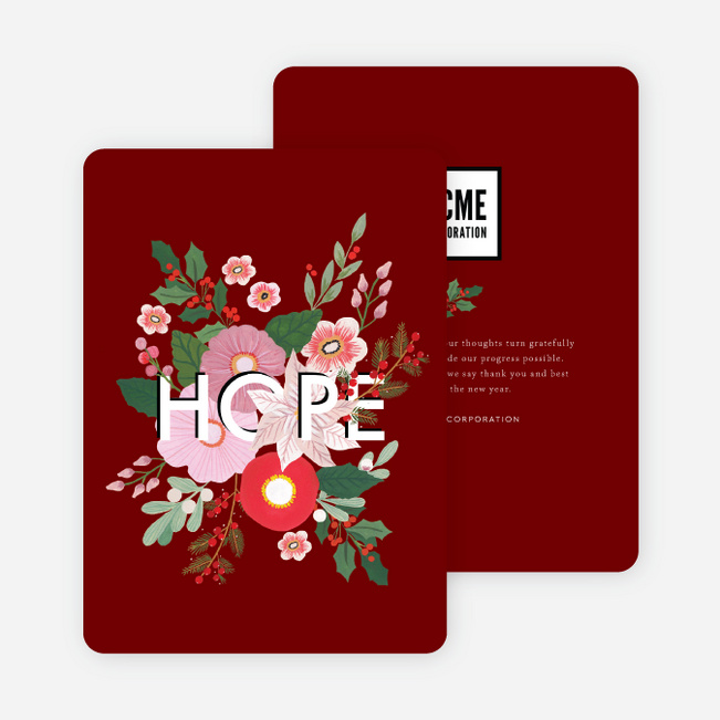 Bundle of Hope Business and Corporate Holiday Cards - Red