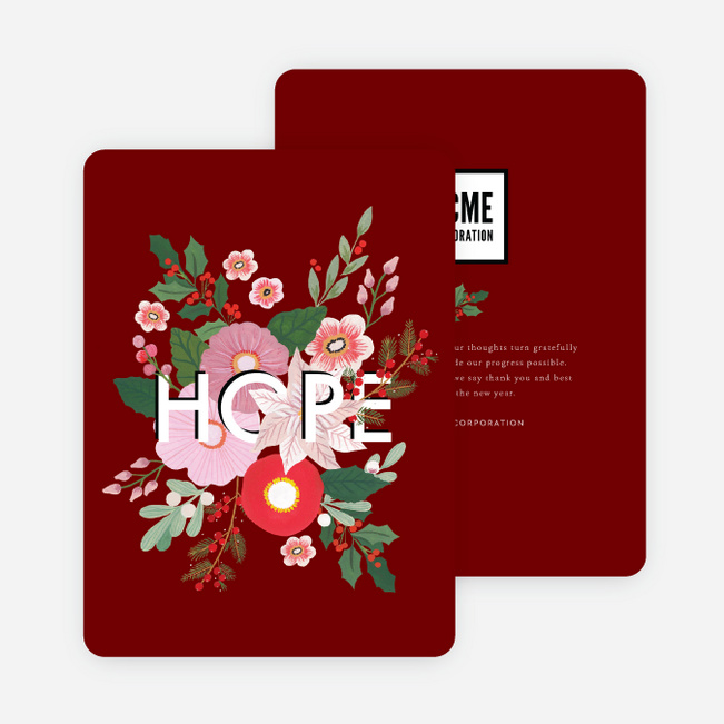 Bundle of Hope Business and Corporate Holiday Cards - Red
