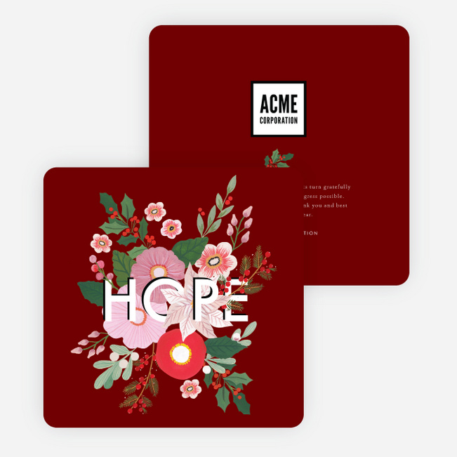 Bundle of Hope Business and Corporate Holiday Cards - Red