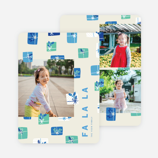 Presents Galore Christmas Cards - Blue