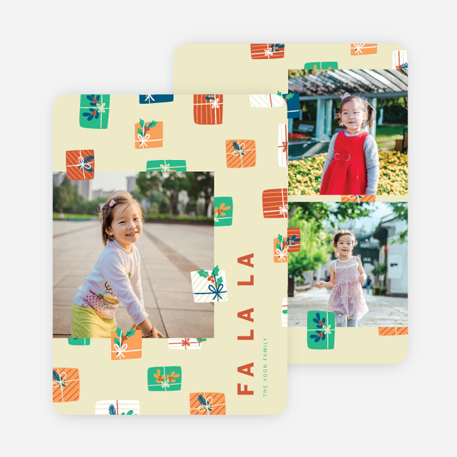 Presents Galore Christmas Cards - Yellow