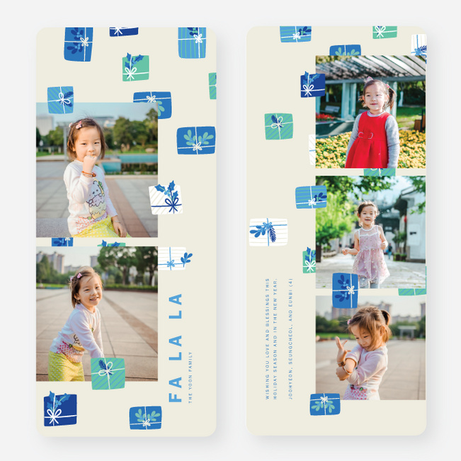Presents Galore Christmas Cards - Blue
