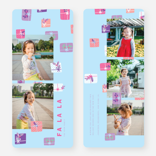Presents Galore Christmas Cards - Pink