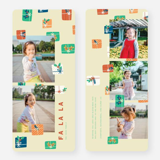 Presents Galore Christmas Cards - Yellow