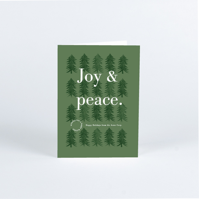 Joyful Trees Business and Corporate Holiday Cards - Green