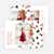 Spirited Pattern Christmas Cards - Red