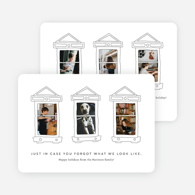 Here We Are Multi Photo Holiday Cards - White