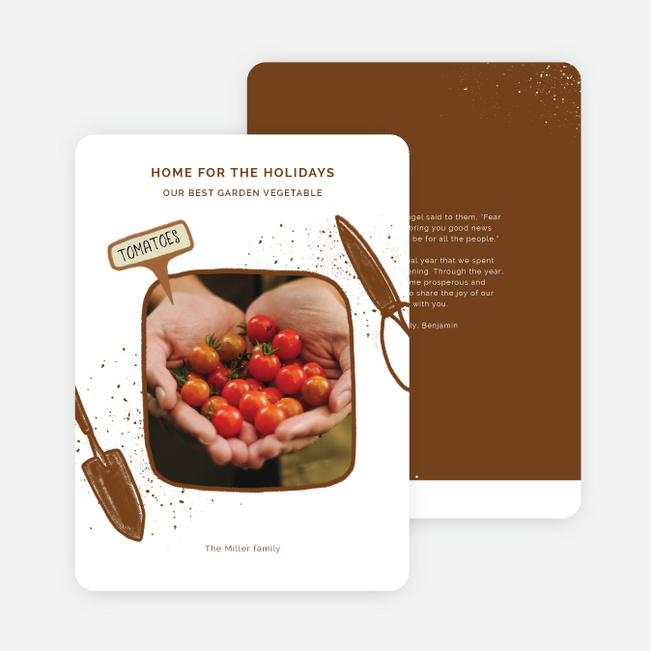 Recipe for Happiness Christmas Photo Cards & Holiday Photo Cards - Brown