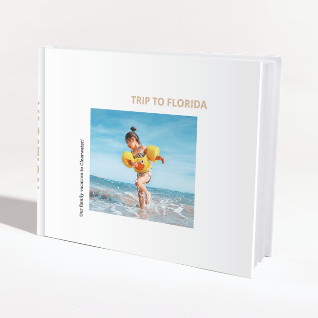Hardcover Modern Travel Photo Album - Beige