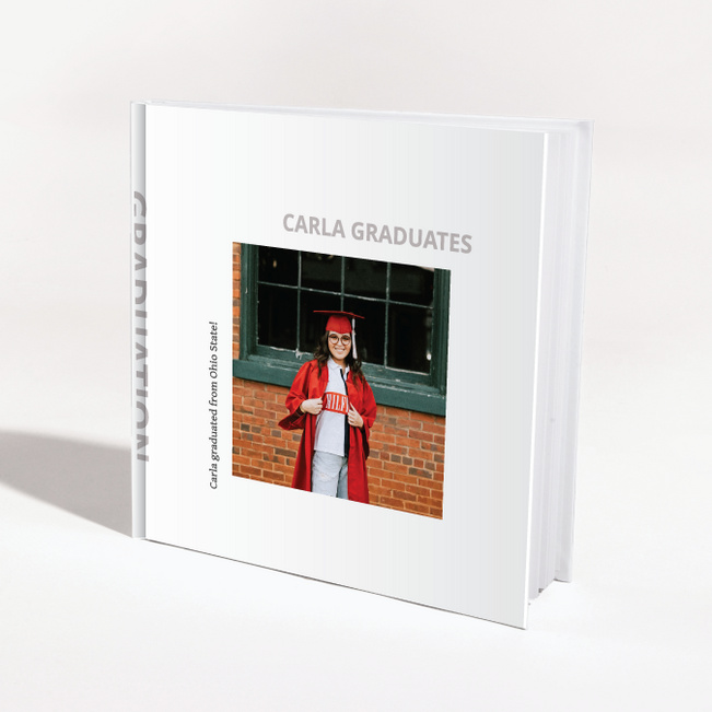 Hardcover Modern Graduation Photo Album - Gray