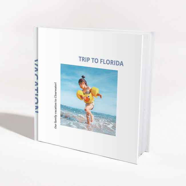 Hardcover Modern Travel Photo Album - Blue