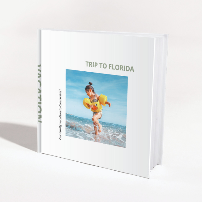 Hardcover Modern Travel Photo Album - Green