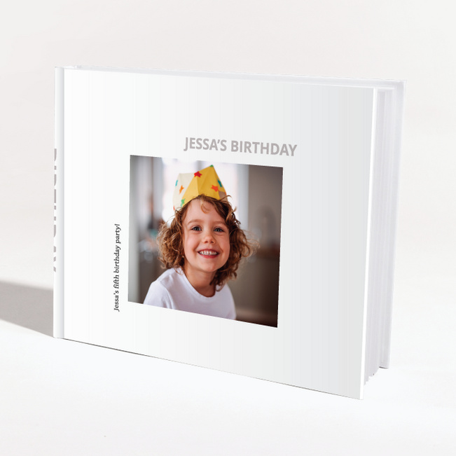 Hardcover Layflat Modern Custom Photo Album - Gray