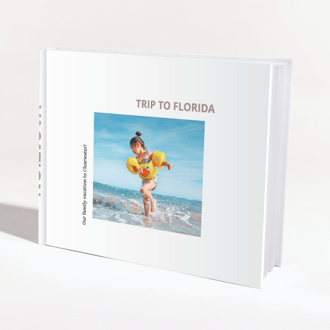 Hardcover Layflat Modern Travel Photo Album - Brown