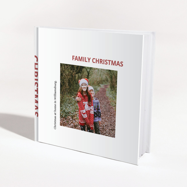 Hardcover Modern Holiday Photo Album - Red