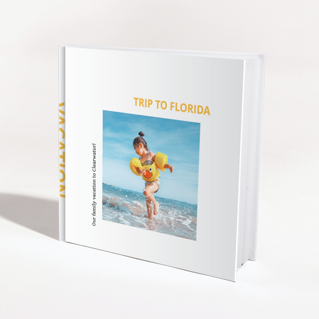 Hardcover Layflat Modern Travel Photo Album - Yellow