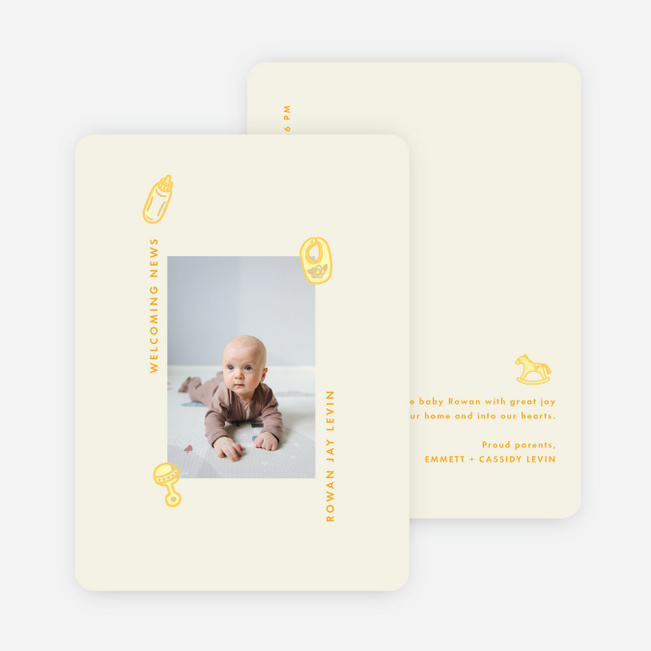 Littlest Joy Baby Announcements - Yellow
