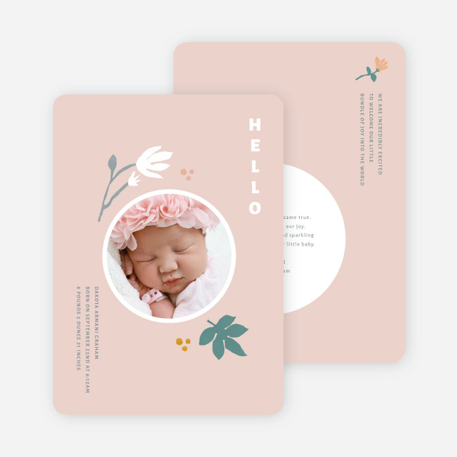 Center of Attention Birth Announcements - Pink