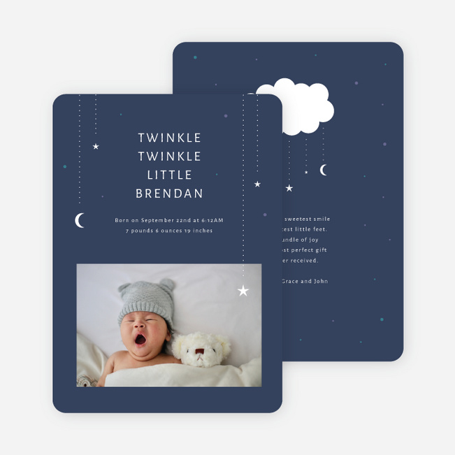Our Little Star Baby Announcements - Blue