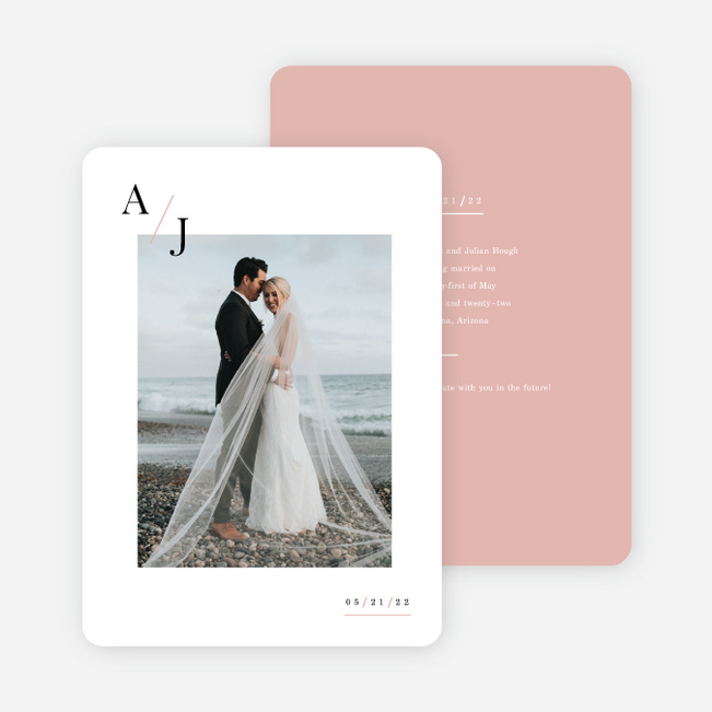 Floral Simplicity Wedding Announcements - Pink