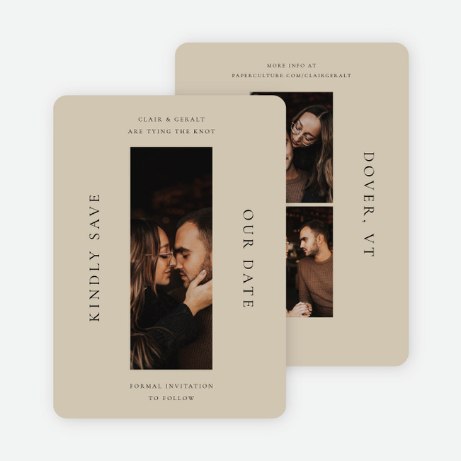 Beautiful Moment Save the Date Cards - Brown