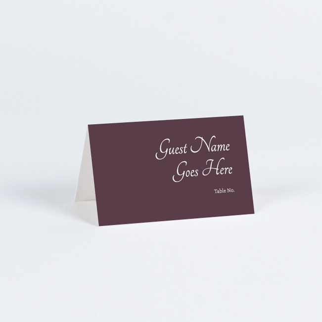 Classic Appeal Wedding Name Cards & Place Cards - Purple