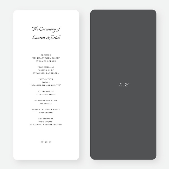 Filled With Grace Wedding Programs - Gray