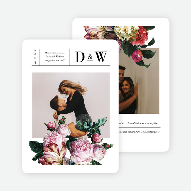 Floral Perfection Save the Date Cards - Multi