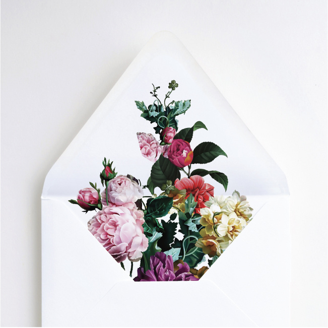 Floral Perfection Wedding Envelope Liners   Paper Culture