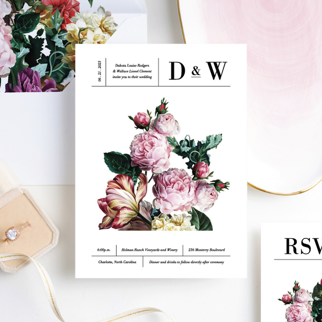 Floral Perfection Wedding Invitations - Multi