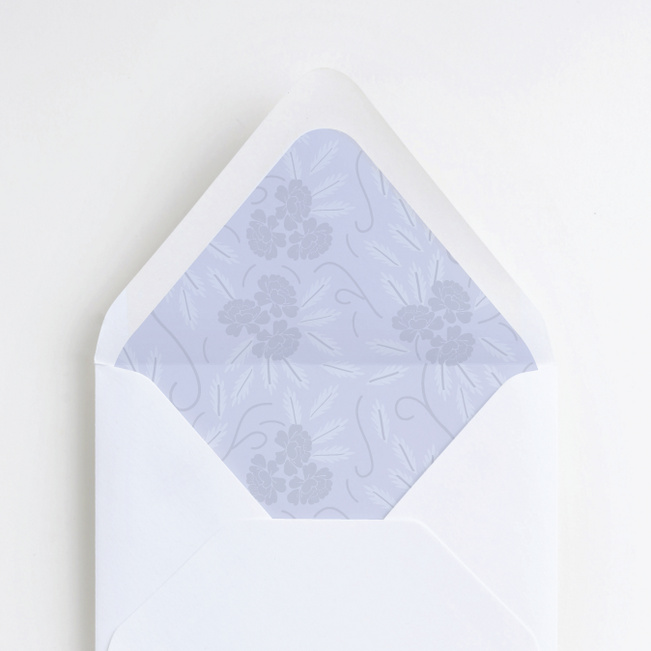 Floral Watermark Wedding Envelope Liners - Blue