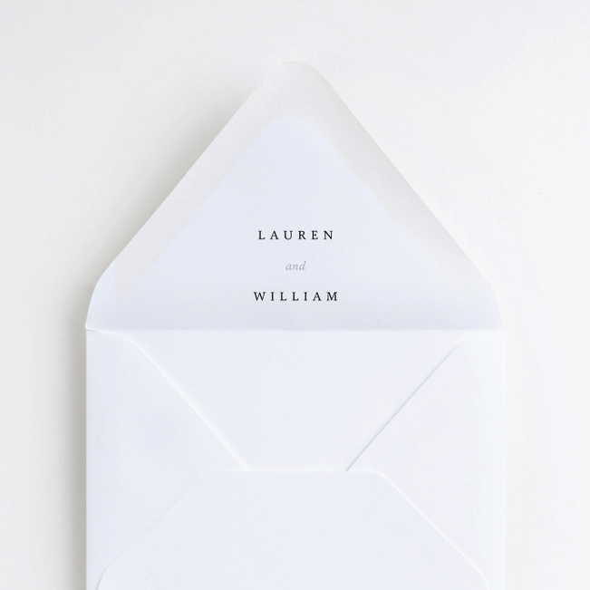 Foil Accents Wedding Envelope Liners - Gray