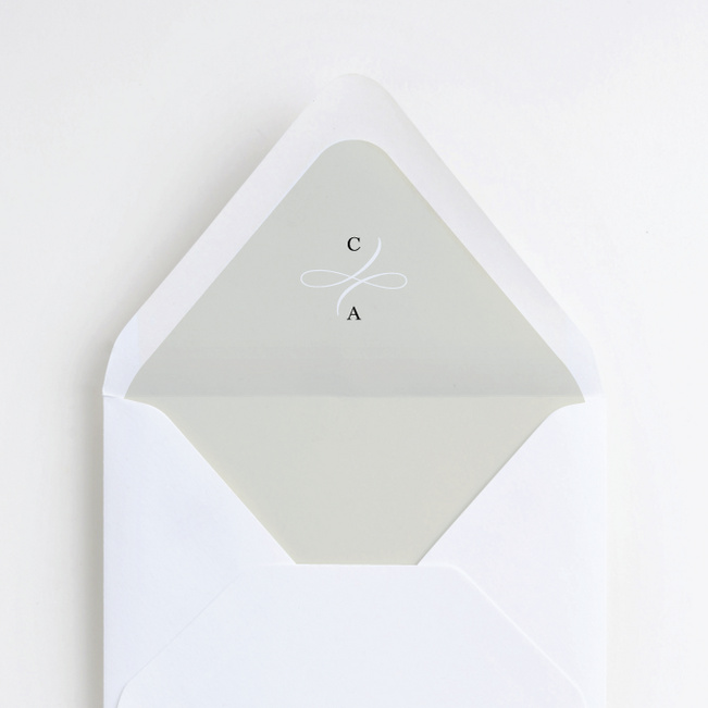 Foil Lovely Flourish Wedding Envelope Liners - Yellow