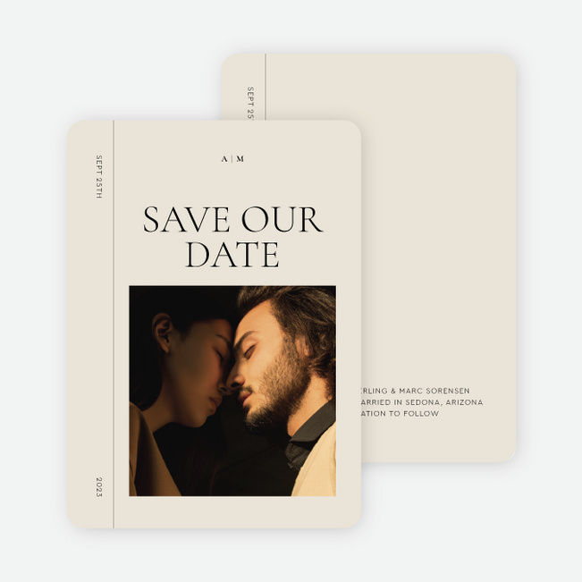 New Journey Save the Date Cards - Brown
