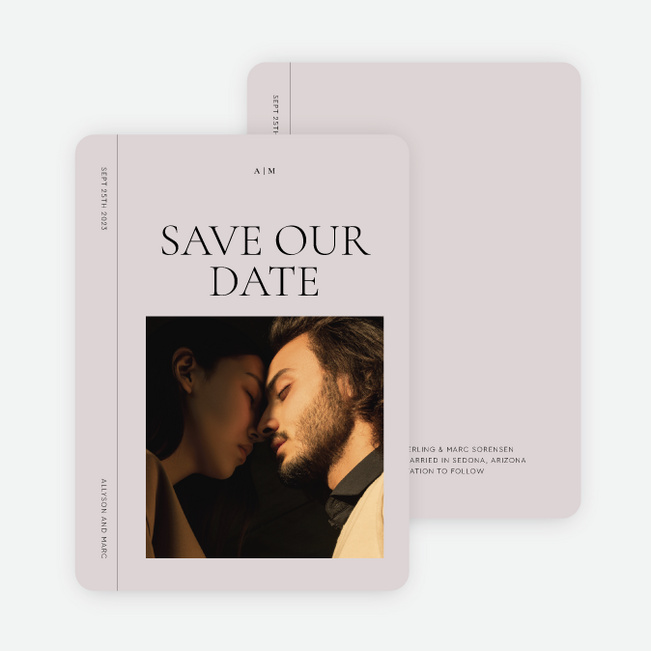 New Journey Save the Date Cards - Purple